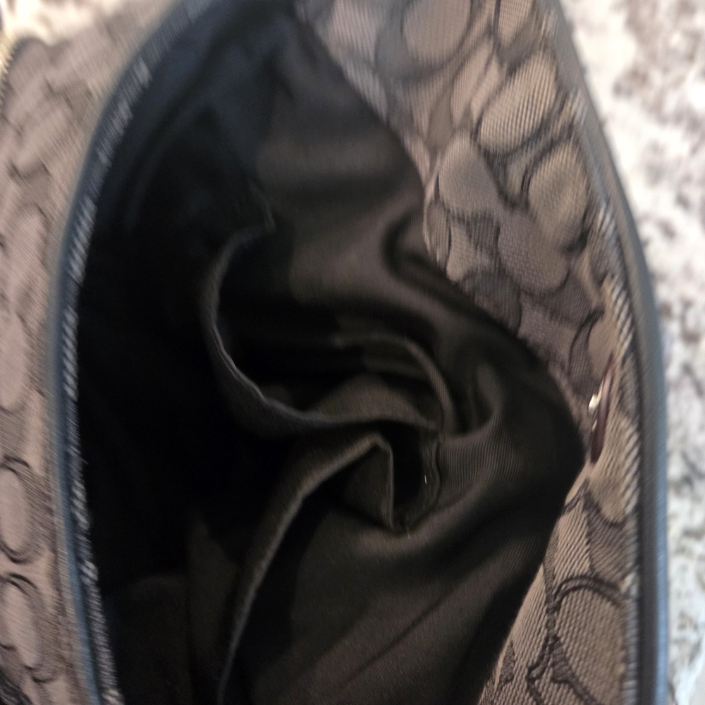 Coach Black and Gray Patterned Shoulder Bag - Picture 5 of 12